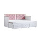 Hanah Home Alacati Cama nido Blanco y rosa